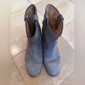 Isabel Marant Gray Suede Western Boots